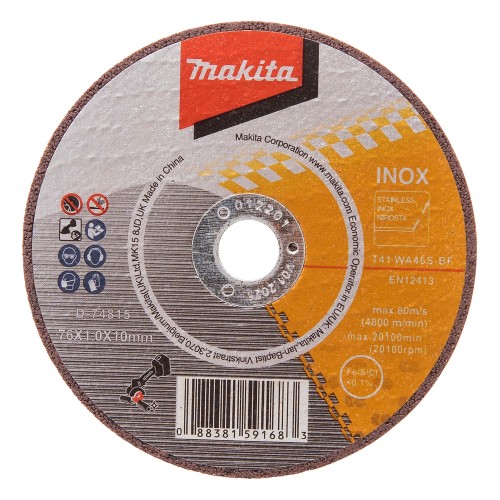 MAKITA D-74815-pjovimo diskas 76x1.0x10mm WA60T, RST (1vnt)