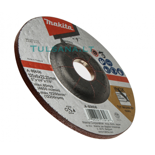 Makita A-80656 šlifavimo diskas RST, INOX 125х6х22.23mm