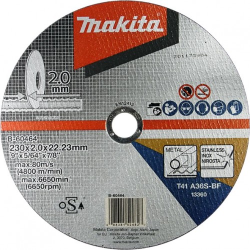 Makita B-60464 230x2,0 mm; Abrazyvinis pjovimo diskas metalui