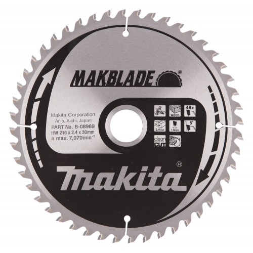 Makita B-08969 Pjovimo diskas 216x30x2,4mm 48T 5° LS0800DW