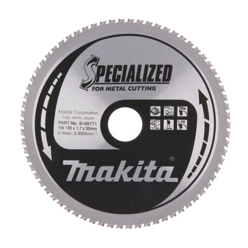 Makita B-09771 Pjovimo diskas 185*30,T70 1,7mm -10°