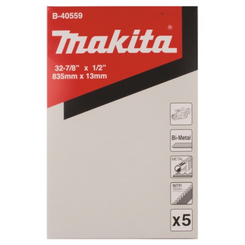 Makita B-40559 13x835MM, 5vnt.18TPI, METALL 2-3mm, DPB181