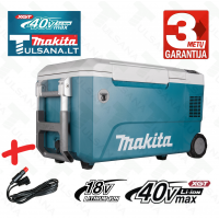 Makita CW002GZ + 12/24V adapteris, XGT® 40V Max Akumuliatorinis šaldiklis, šaldytuvas-šildytuvas (be akumuliatoriaus ir kroviklio)