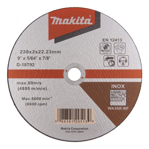 Makita D-18792 Pjovimo diskas 230 X 2 WA36R RST/ Metalui