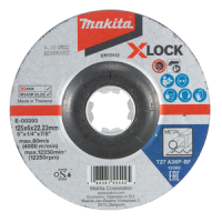 Makita E-00393 Šlifavimo diskas 125X6MM, X-LOCK (A36P), Metalui
