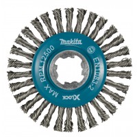 Makita D-73411 Vielinis šlifavimo diskas, sukta viela, 0.5mm, Ø 115 mm,  plienas, X-LOCK