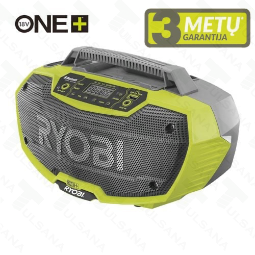 RYOBI R18RH-0 Akumuliatorinis radijo grotuvas su Bluetooth®, 18V ONE+ (be akumuliatoriaus ir kroviklio)