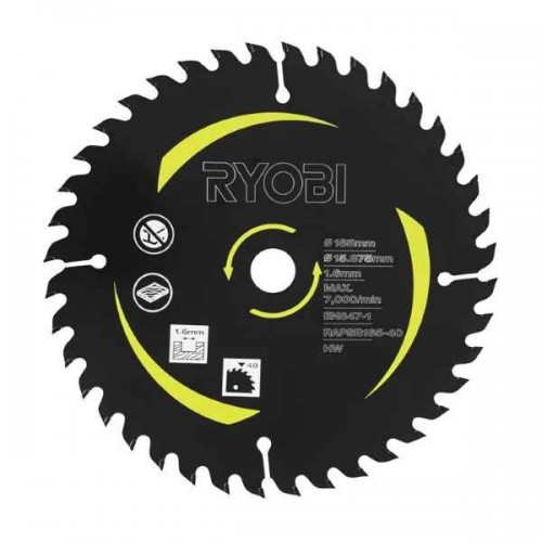 RYOBI RAPSB165-40  įleidžiamojo pjūklo diskas, 165mm, 40 dantukų